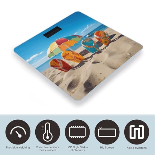 Báscula Digital de Baño con Diseño Colorido y Vidrio Templado miniatura 3