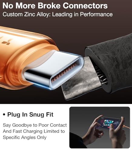TORRAS USC C to USB C Cable (60W 4FT), Military Grade Tested USB C Charger Cable (Cosmic Orange) - image 6