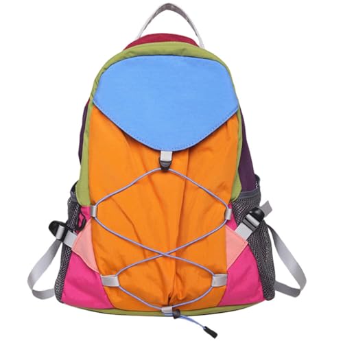 Mochila colorida vintage mochila escolar de gran capacidad para exteriores