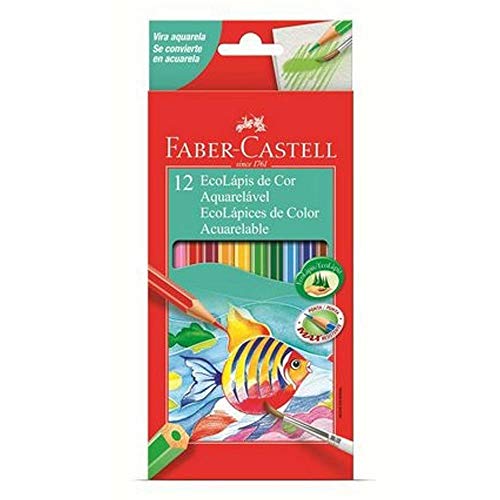 EcoLápis Aquarelavel 12 Cores, Faber-Castell, 120212G, Grafite