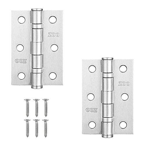 Door Hinge 3" 75mm Ball Bearing Hinges Satin Chrome Suit Internal Doors Pair