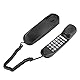 Wand-/Tischtelefon, TC 990 ABS Schwarz, Tischmontage, Wandmontage, Dual-Desktop-Telefon für Anrufe, Schnurgebundene Telefone für Hotelzimmer, Familie, Aufzug, Badezimmer, Stabil