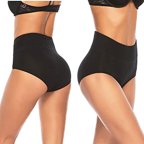 Annenmy Women's High Waist Cotton Underwear Soft Brief Panties Regular and Plus Size2