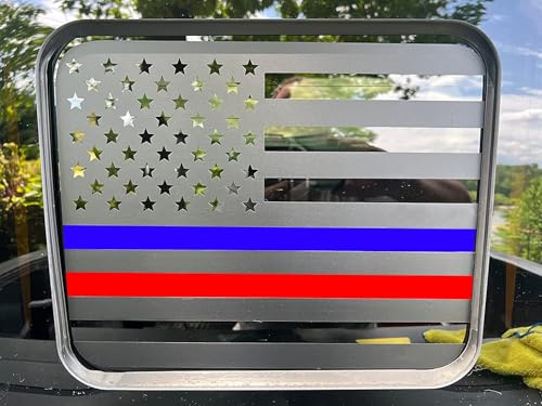 Image of Xinghe for Ford F150 F250 F350 2015-2025 2026, Rear Middle Window American Flag Decals, Matte Black USA Flag Decal for Truck Back Window, for Ford Raptor 2015-2025 Accessories
