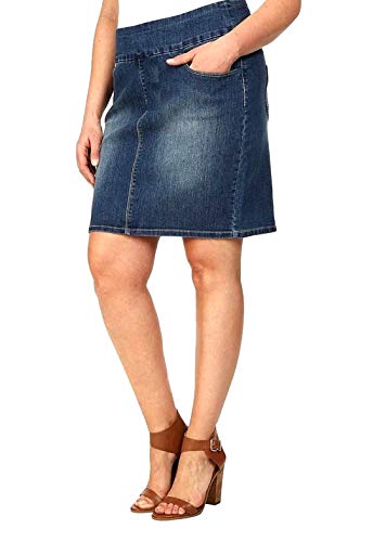 Jack David Womens Plus Size Stretch Classic Casual Pull-On Skirt4