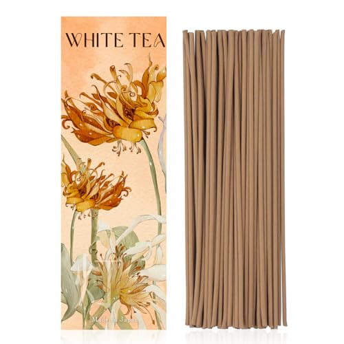 Luxury Japanese Incense Sticks White Tea Jasmine Musk Grapefruit Natural Incense-Sticks Approx 60pcs Aromatherapy Meditation Calming Stress Relief Relaxation Yoga