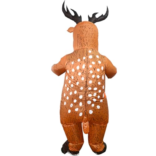Déguisement de carnaval adulte costume gonflable renne marron festif TEHAUX