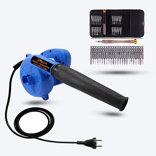 Image of Hillgrove HGCM008 Electric Air Blower and Suction Dust Cleaner with Screwdriver Set 800W /18000RPM for AC /Computer /Home with Air Blower Machine Gun Dust Cleaning Forward Curved Air Blower