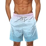 Kurze Hose Herren Shorts Elegant Breite Besche Freizeitshorts Gummibund Farbwechsel Badehose Twill Loose Ausgefallene Modische Hybrid Armee Hellblau Bodybuilding Blumen Baumwollshorts Dunkelblaue