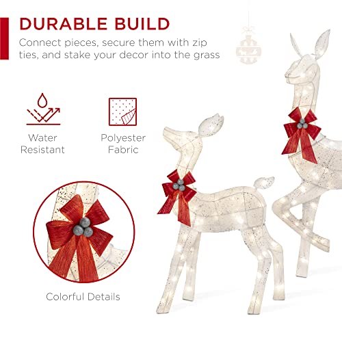 Best Choice Products SKY6242 3-Piece Large Lighted Christmas Deer Family Set 5Ft Outdoor Yard Decoration thumb #5