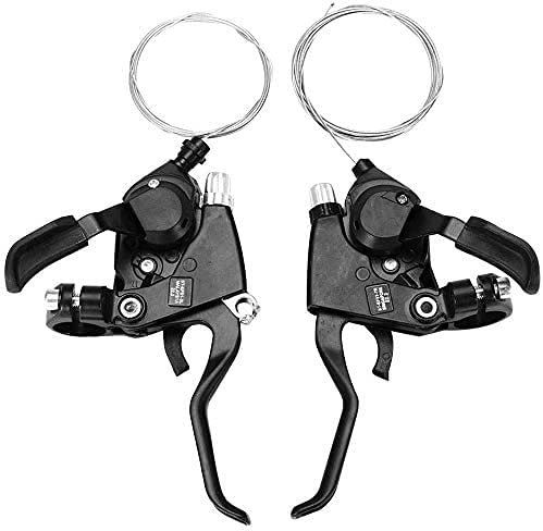 3x7 21 Speed MTB Bicycle Shifter Brake Combo Set, Left 3 Speed Right 7 Speed Mountain Road Bike Mechanical Derailleur Trigger Gear Levers with Integrated Brake Cable-picture-24