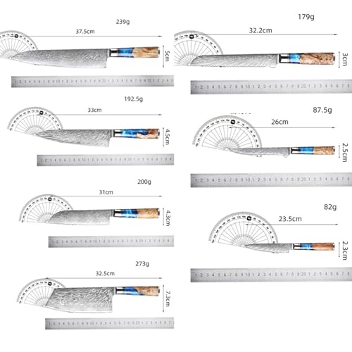 Set Cuchillos Cocina 9 Piezas Acero Damascus miniatura 6