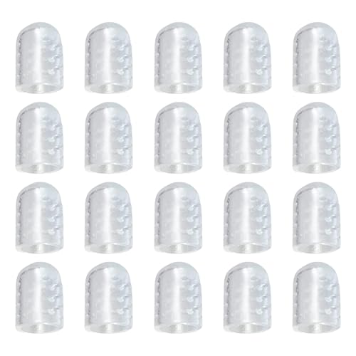 Protectores de dedos de silicona para mujer, 20 unidades, protectores de dedos transpirables, protección transparente para la comodidad durante el paseo, senderismo, entrenamiento, deporte