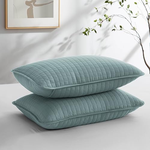 Southshore Fine Living Blue Quilted Shams