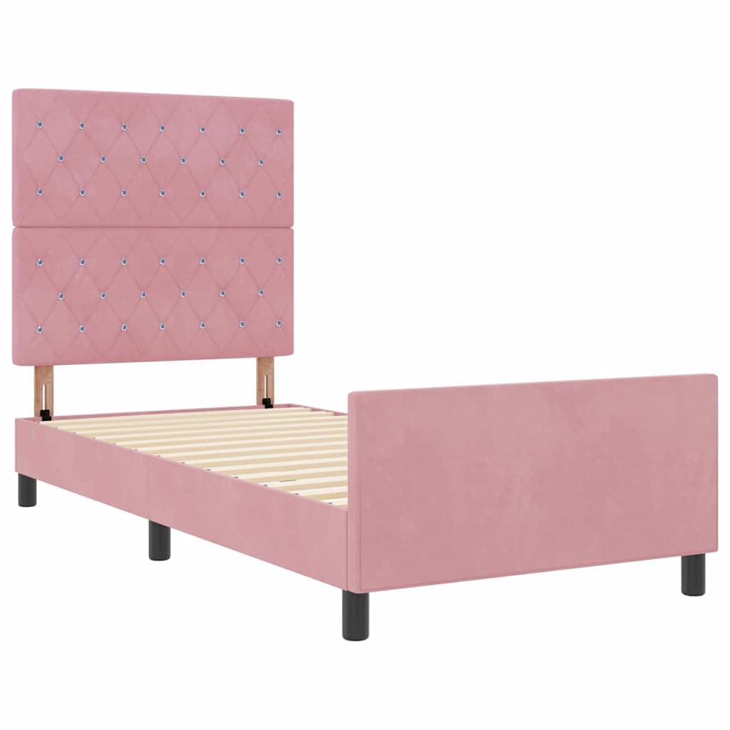 Velluto premium legno massello pino Design moderno box rete letto Modello