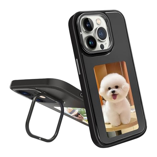 RGDDCV dbP[X For iphone 16 NFC ZT[e DIYCNXN[dbP[X JX^摜\AIgѓdbP[X h~ p iphone16 Pro Max Plus,Black,iPhone 16