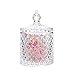 Rainie Love Home Basic Food Storage Organization Set-Crystal Diamond Faceted Jar With Crystal Lid,Suitable as A Candy Dish,Cookie Tin,Biscuit Barrel,Decorative Candy Jar