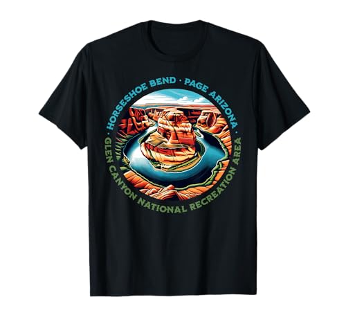Iconic Horseshoe Bend Hiking Glen Canyon Page Arizona T-Shirt