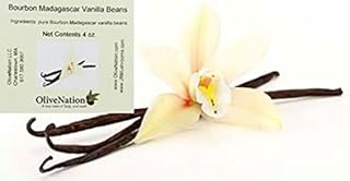 OliveNation Organic Madagascar Vanilla Bean Pods, Whole Bourbon-Madagascar Beans for Baking, Cooking, Beverages, Non-GMA, Kosher, Grade A - 1/4 lb (26-30 Beans)