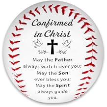 Confirmation Gifts for Teen Boys Girls Christian Baseball Confirmed in Christ Catholic Confirmation Gifts from Godparent Sponsor, Confirmation Gift Ideas for Men Women Faith Keepsake with Box