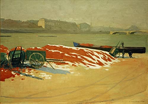 Impression d'art Quai de Seine au sable rouge Vallotton - Toile canvas premium format 60x90