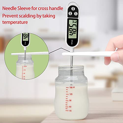 Grillthermometer Fleischthermometer thermometer Küchenthermometer Bratenthermometer Kochthermometer mit 3s Sofortiges Auslesen LCD Bildschirm und Lange Sonde für Küche, Grill,... – Bild 4