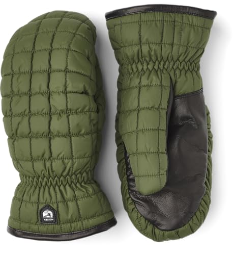 Hestra Moon Light Mitt, Windproof Insulated Mitten for Alpine Skiing, Snowboarding, Cross Country Ski & Snowshoeing - Dark Green - 9