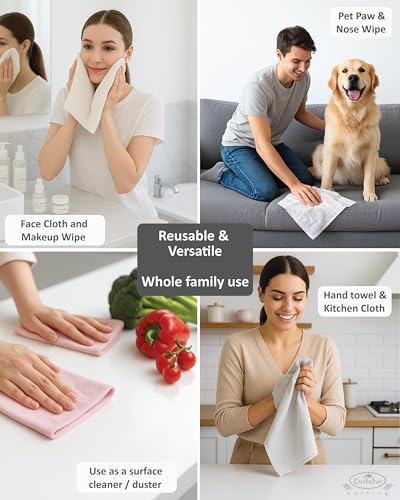 Baby Wash Cloth - 6-Layer Cotton Gauze Super Absorbent for Newborn Bath Time - Gentle Shower Cloth & Baby Essentials 4-Pack - Image 4