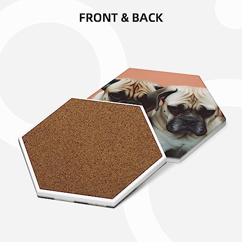 Dessous de verre en céramique avec support en métal pour table - 6