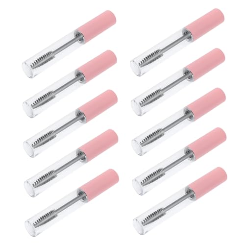 Ipetboom 10 piezas Tubo de Máscara Pestañas Vacío Envases Recargables con Aplicador Diseño Transparente y Portátil para DIY y Almacenamiento Seguro