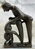 Erotica Bronze of Couple Lost Wax Method Sculpture Figurine Nude by Think Bronze Décor