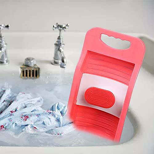 Generic Tábua de Lavar Tábua de Esfregar para Lavar Roupa de Roupas de Bebê Toalhas, Rosa