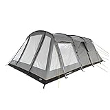 Hi-Gear Vanguard Nightfall 6 Tent for 6 People with Darkened Bedrooms, Living Area, 6 Man, Easy to Pitch, Sewn In Groundsheet, Spacious, Family Camping, Festivals, Weekend Trips, 6000mm HH, Grey - Image 1