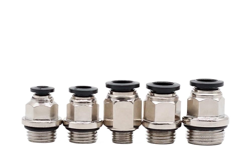 G PC - Conector rápido neumático para manguera de tráquea 4, 6, 8, 10, 12 mm, conector rápido neumático co/mpone/nts con anillo de sellado (GPC12-03)