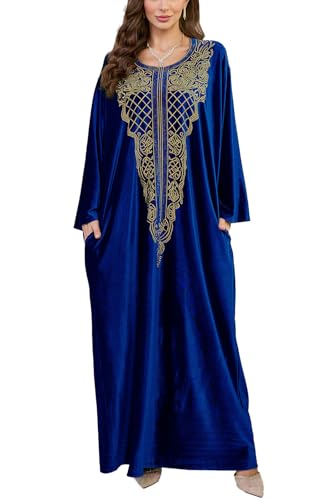 Women's Cotton Kaftan Loungewear Boho Homewear Oversized Kimono Maxi Beach Dress Cover Ups Robes