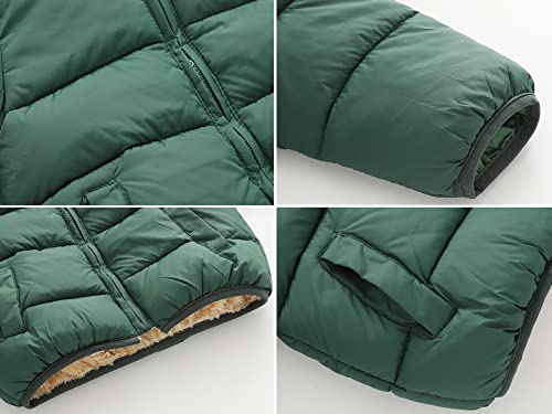 Yagata Toddler Winter Coat Toddler Jacket Warm Toddler Fleece Jacket Toddler Jacket 2T Green 1-2T 90 thumb #5