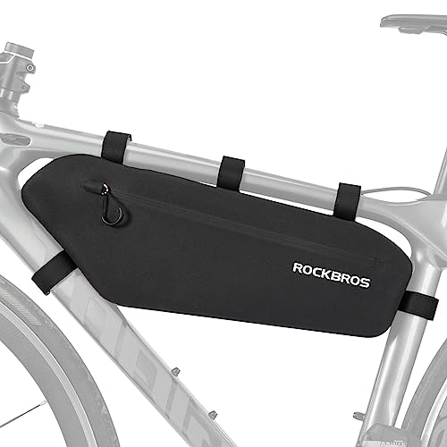 ROCKBROS Sacoche de Cadre Vélo Étanche Cyclisme Sacoches Avant Top Tube VTT Vélo Route Portable Universel Réfléchissant avec Fixation Sangle Amovible...