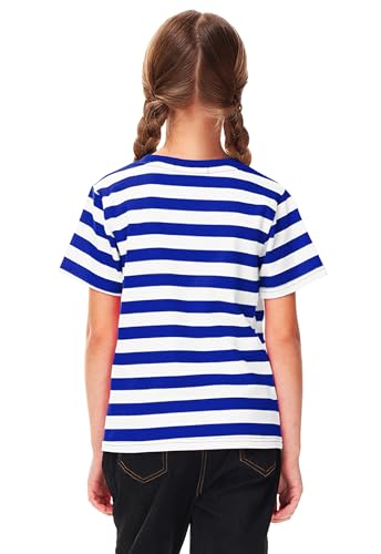 Image of Deerose Kids Striped Shirts Short Sleeve Boy Girls July 4th Patriotic Tee Top 3-14 Years