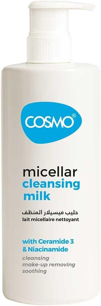 Cosmo Face Care Micellar Cleansing Milk 500ml With Ceramides & Niacinamide | Creamy Hydrating Cleanser For Dry & Dehydrated Skin | Barrier Repair Makeup Remover | No Sticky | No Greasy | Face Wash-image-37