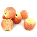 ALEKO 6AFPAP Decorative Realistic Artificial Fruits - Package of 6 Pink Apples