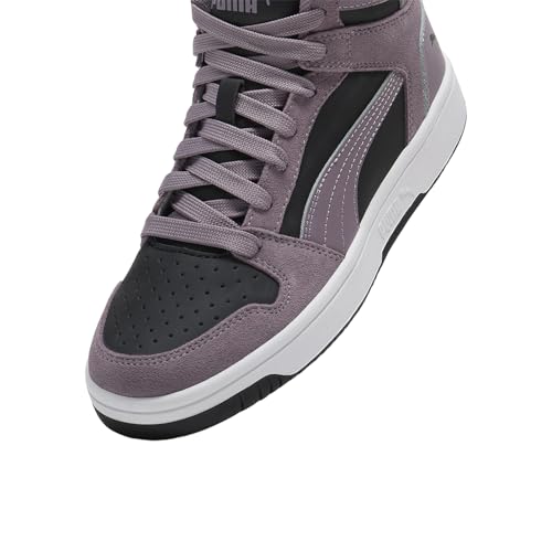 PUMA Puma Women's Rebound Layup Mid Shoes, Puma Black/Plum Jam, 7 M