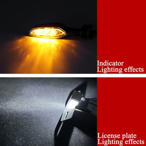 Image of Tail Tidy /Fender Eliminator for Ninja 400 Z400 Ninja250 Ninja 500 Z500 2018-2025 License Plate Bracket wth Rear Turn Signals & LED Light (Clear)