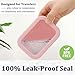 Leak Proof Silicone Travel Soap Case with Draining Tray - Bar Soap Holder for Travel, Gym & Camping - Mess-Free Portable Soap Container for Carry-on Bags (Light Pink)