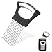 Noosa Life | Onion Holder For Slicing | STORAGE POUCH INCLUDED | Vegetable Potato Cutter Slicer | FULL GRIP HANDLE | Odor Eliminator | Stainless Steel Cutting Kitchen Gadget | Onion Peeler