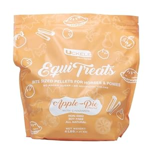 Uckele by SmartEquine Equi Treats Bite-Sized Pellets | Horse Treats with No Sugar Added | High Fiber Treats for Horses | Suitable Reward for Training | Apple Pie Flavor | 4 lb Bag