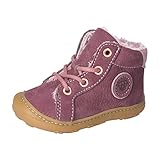 RICOSTA Baby Mädchen Lauflernschuhe Georgie,Kinder Boots,WMS:Mittel,lose Einlage,terracare,schnürstiefelchen,Booties,warm,Pflaume (380),24 EU