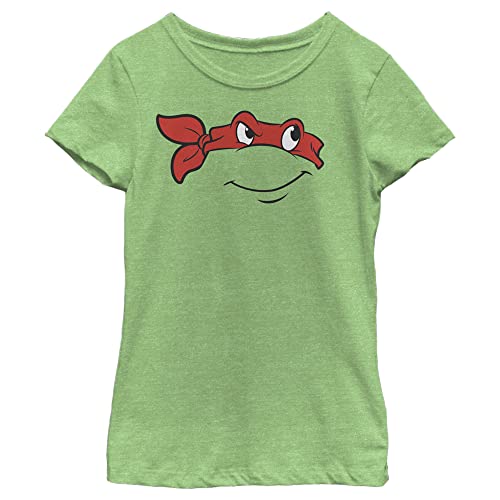 Nickelodeon Little Teenage Mutant Ninja Turtles Raph Big Face Girls Short Sleeve Tee Shirt