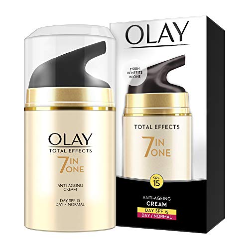 Image of Olay Day Cream Total Effects 7 in 1, Anti-Ageing SPF 15, 50g And Olay Night Cream Total Effects 7 in 1, Anti-Ageing Moisturiser, 50g