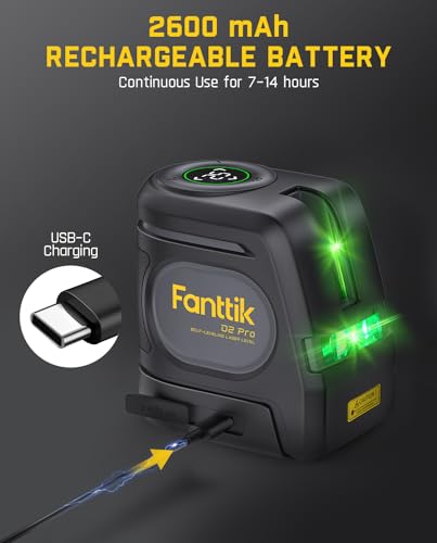 Fanttik D2 PRO Laser Level & K2 Ultra 7.4V Power Drill