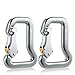 Lixada Screwgate Locking Carabiner 18KN Outdoor Safety Rock Climbing Master Hook Paragliding Paraglider Parachute Carabiner (2PCS)